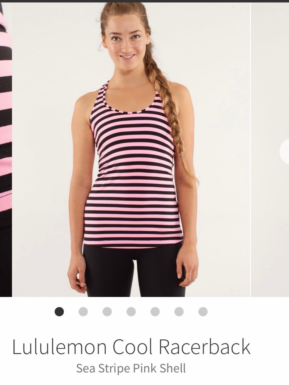 ๐ LULULEMON Cool Racerback Tank Pink Stripe